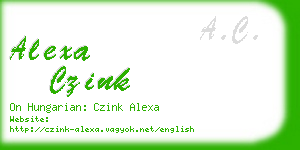 alexa czink business card